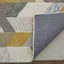 4' X 6' Blue Ivory And Gray Wool Geometric Tufted Handmade Area Rug