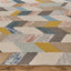 4' X 6' Blue Ivory And Gray Wool Geometric Tufted Handmade Area Rug