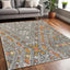 4' X 6' Gray Ivory And Orange Wool Geometric Tufted Handmade Area Rug