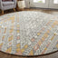 4' X 6' Gray Ivory And Orange Wool Geometric Tufted Handmade Area Rug