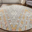 4' X 6' Gray Ivory And Orange Wool Geometric Tufted Handmade Area Rug