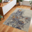 4' X 6' Blue and Gray Wool Floral Hand Tufted Area Rug