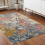 4' X 6' Ivory and Blue Wool Floral Hand Tufted Area Rug