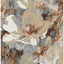 4' X 6' Tan and Gray Wool Floral Hand Tufted Area Rug