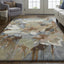 4' X 6' Tan and Gray Wool Floral Hand Tufted Area Rug