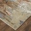 4' X 6' Tan and Gray Wool Floral Hand Tufted Area Rug