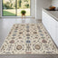 4' X 6' Ivory and Blue Wool Floral Hand Tufted Area Rug