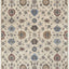 4' X 6' Ivory and Blue Wool Floral Hand Tufted Area Rug