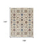 4' X 6' Ivory and Blue Wool Floral Hand Tufted Area Rug