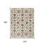 4' X 6' Ivory and Blue Wool Floral Hand Tufted Area Rug