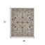 4' X 6' Ivory and Blue Wool Floral Hand Tufted Area Rug