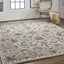 4' X 6' Ivory and Blue Wool Floral Hand Tufted Area Rug