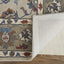 4' X 6' Ivory and Blue Wool Floral Hand Tufted Area Rug