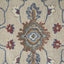 4' X 6' Ivory and Blue Wool Floral Hand Tufted Area Rug