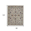 4' X 6' Ivory and Blue Wool Floral Hand Tufted Area Rug