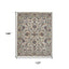 4' X 6' Ivory and Blue Wool Floral Hand Tufted Area Rug