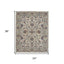 4' X 6' Ivory and Blue Wool Floral Hand Tufted Area Rug