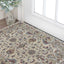 4' X 6' Ivory and Blue Wool Floral Hand Tufted Area Rug