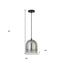 10" Gray Smoked Glass Dimmable Bell Shape Pendent Ceiling Light