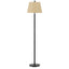 60" Bronze Traditional Shaped Floor Lamp With Tan Square Shade