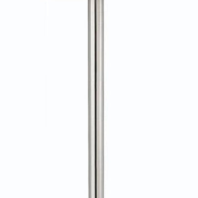 60" Nickel Tray Table Floor Lamp With White Transparent Glass Square Shade