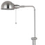 58" Nickel Adjustable Traditional Shaped Floor Lamp With Nickel Dome Shade