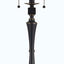 61" Bronze Two Light Traditional Shaped Floor Lamp With Brown Square Shade