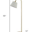 60" Bronze Traditional Shaped Floor Lamp With White Empire Shade