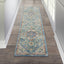 10' Ivory Floral Power Loom Runner Rug