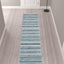 10' Navy Blue Floral Power Loom Runner Rug