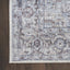 8' X 10' Blue And Pink Floral Power Loom Distressed Washable Area Rug