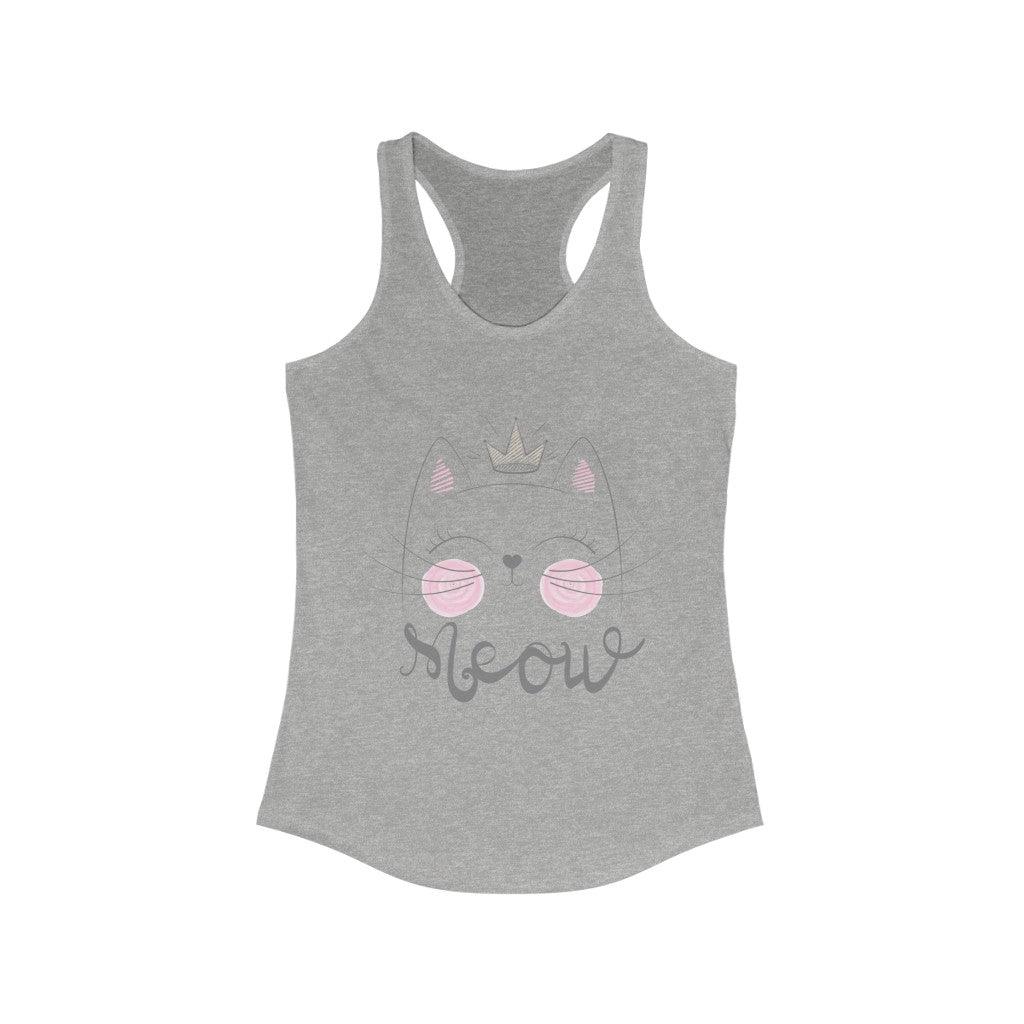 Meow Queen Light Slim Fit Racerback Tank