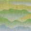 6' X 8' Green and Yellow Abstract Non Skid Area Rug