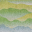 8' X 11' Green and Yellow Abstract Non Skid Area Rug