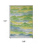 9' X 13' Green and Yellow Abstract Non Skid Area Rug