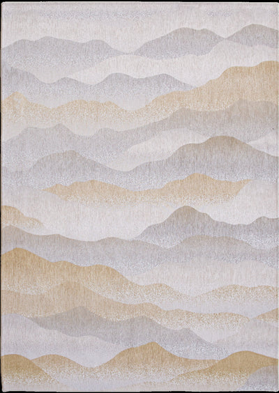 3' X 5' Gray and Brown Abstract Non Skid Area Rug