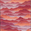 5' X 7' Red Orange Abstract Non Skid Area Rug