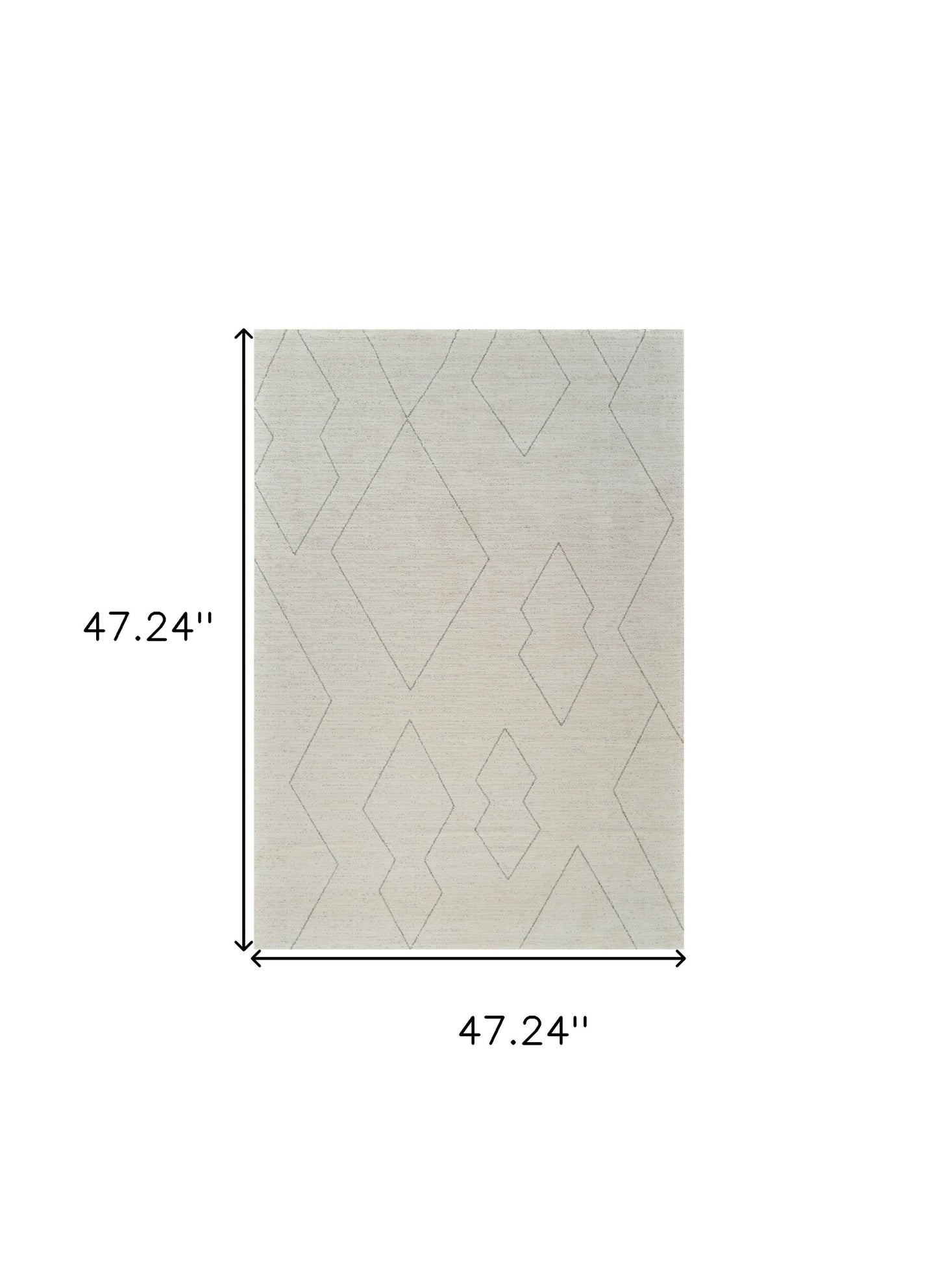 4' X 6' Cream and Beige Abstract Distressed Area Rug