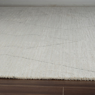 4' X 6' Cream and Beige Abstract Distressed Area Rug