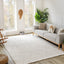 5' X 8' Cream and Beige Abstract Distressed Area Rug