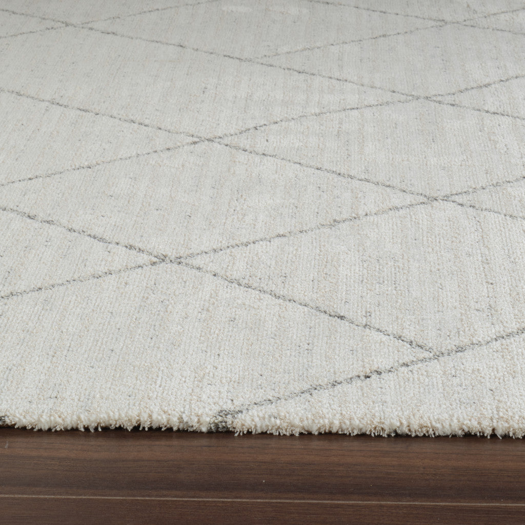 4' X 6' Cream and Beige Abstract Distressed Area Rug