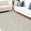 5' X 8' Cream and Beige Abstract Distressed Area Rug