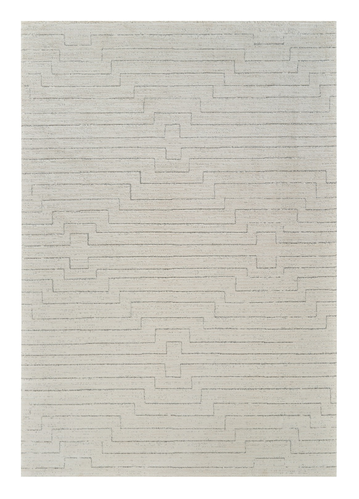 4' X 6' Cream and Beige Abstract Distressed Area Rug