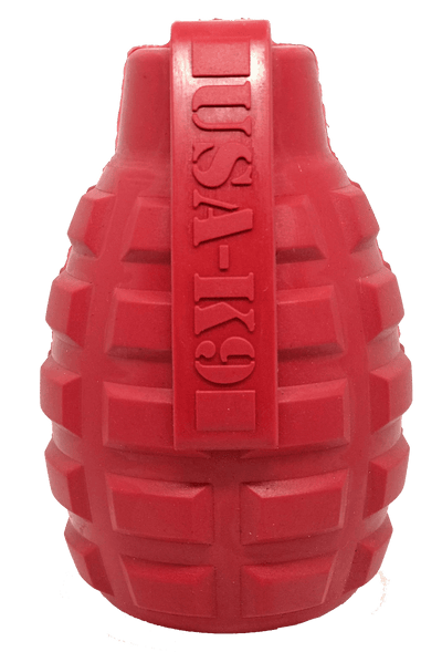 USA-K9 Grenade Durable Chew Toy & Treat Dispenser for Power Chewers