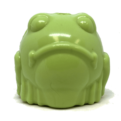 MKB Bull Frog Durable Rubber Chew Toy and Treat Dispenser for Active Dogs