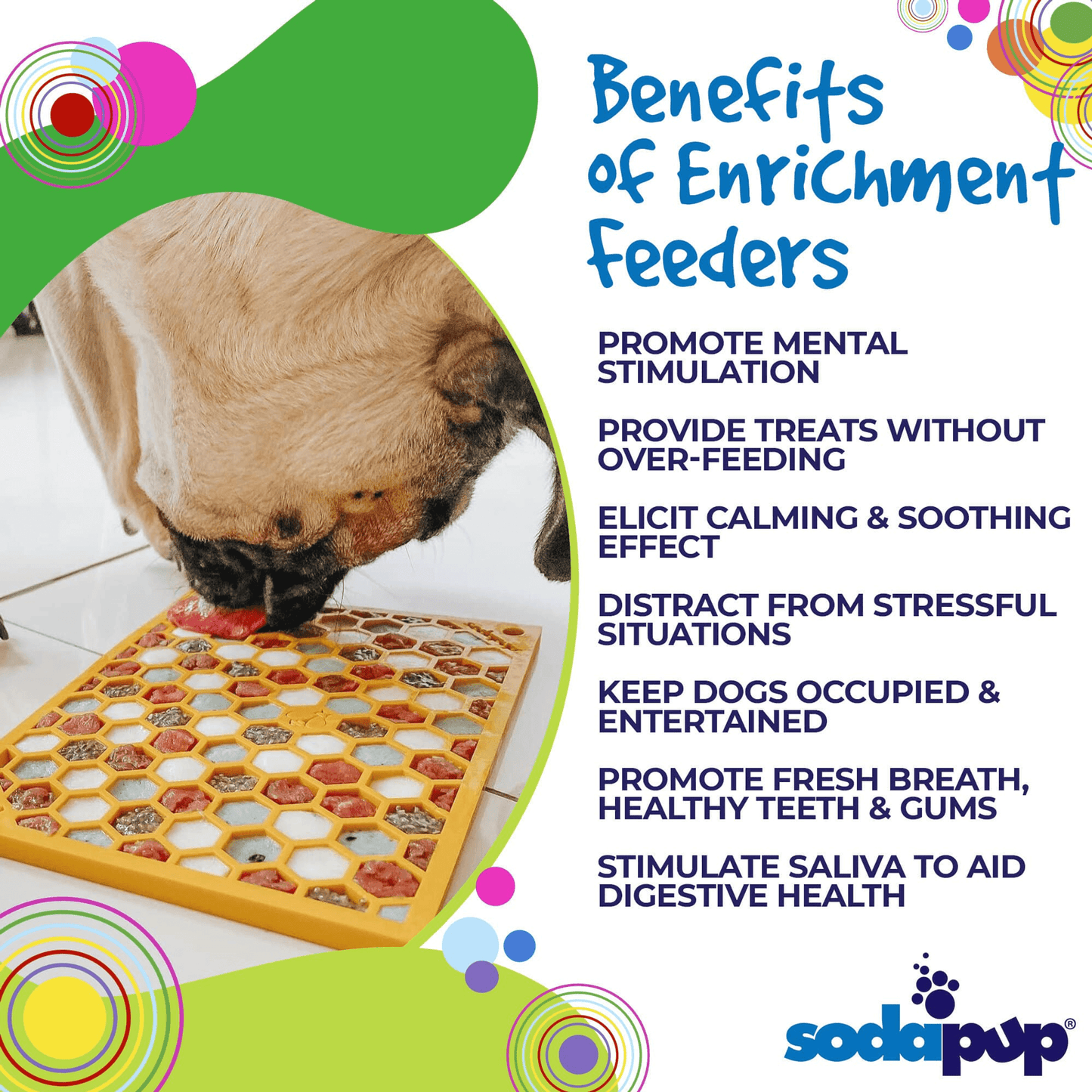 Honeycomb Enrichment Lick Mat for Dogs and Cats