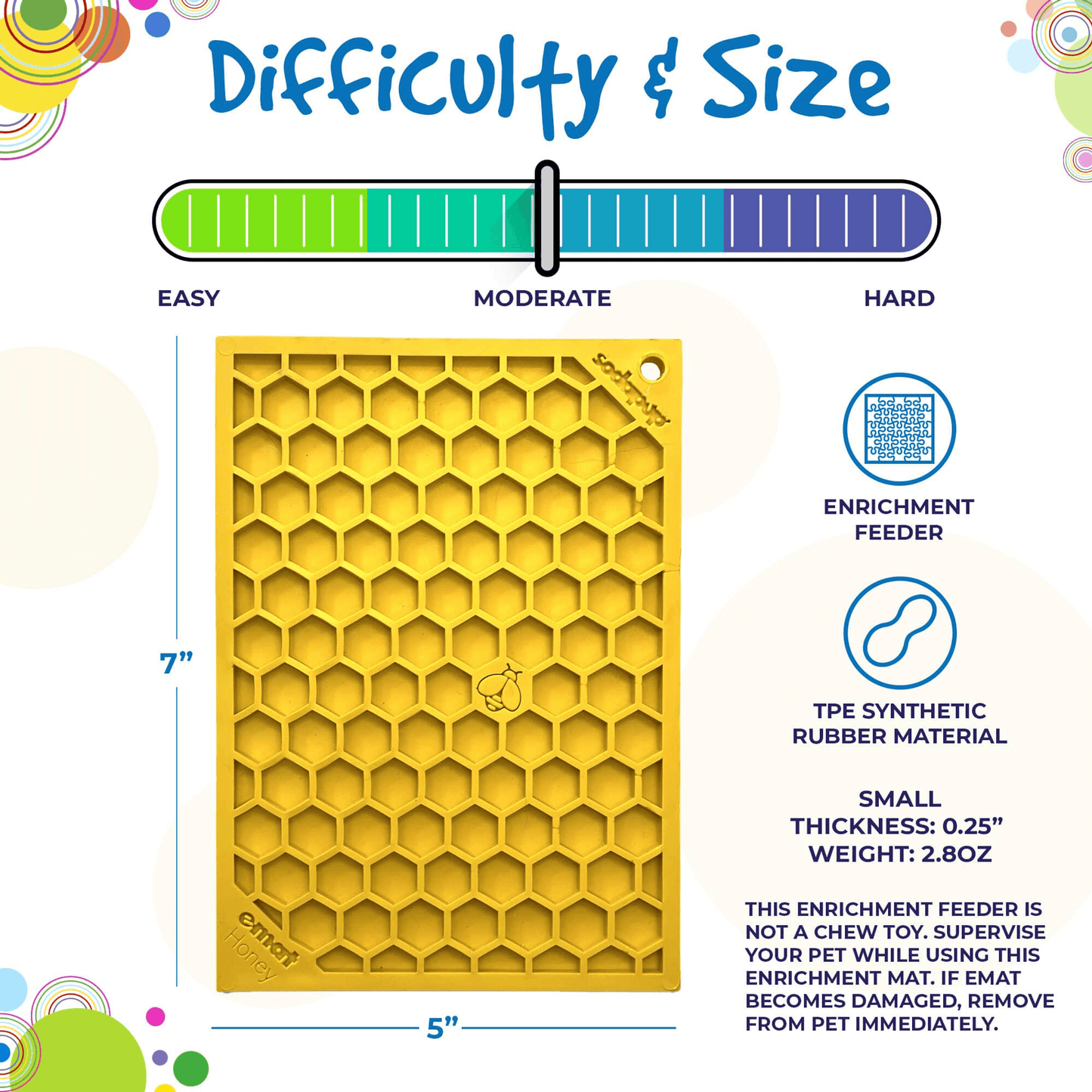 Honeycomb Enrichment Lick Mat for Dogs and Cats