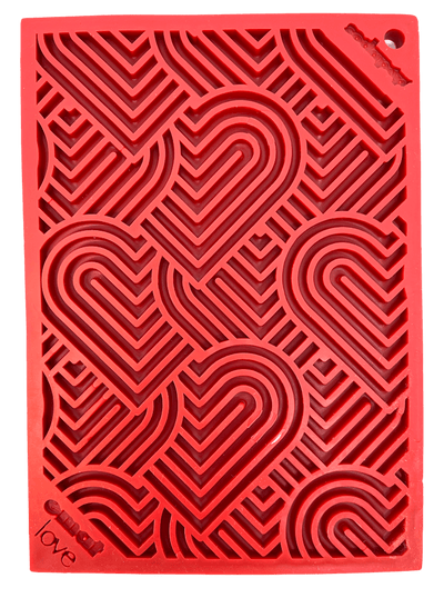 Heart Design Dog Lick Mat for Enrichment