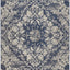 6' X 9' Gray Blue and Ivory Oriental Power Loom Area Rug