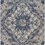 6' X 9' Gray Blue and Ivory Oriental Power Loom Area Rug